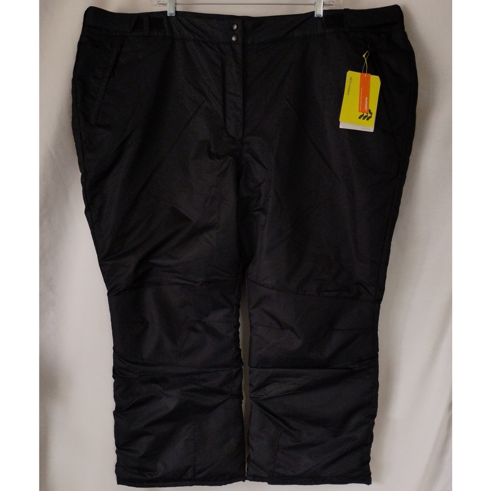 Men's 4X Black Winter Snow Pants Warm Insulated Workwear Water & Wind Resistance